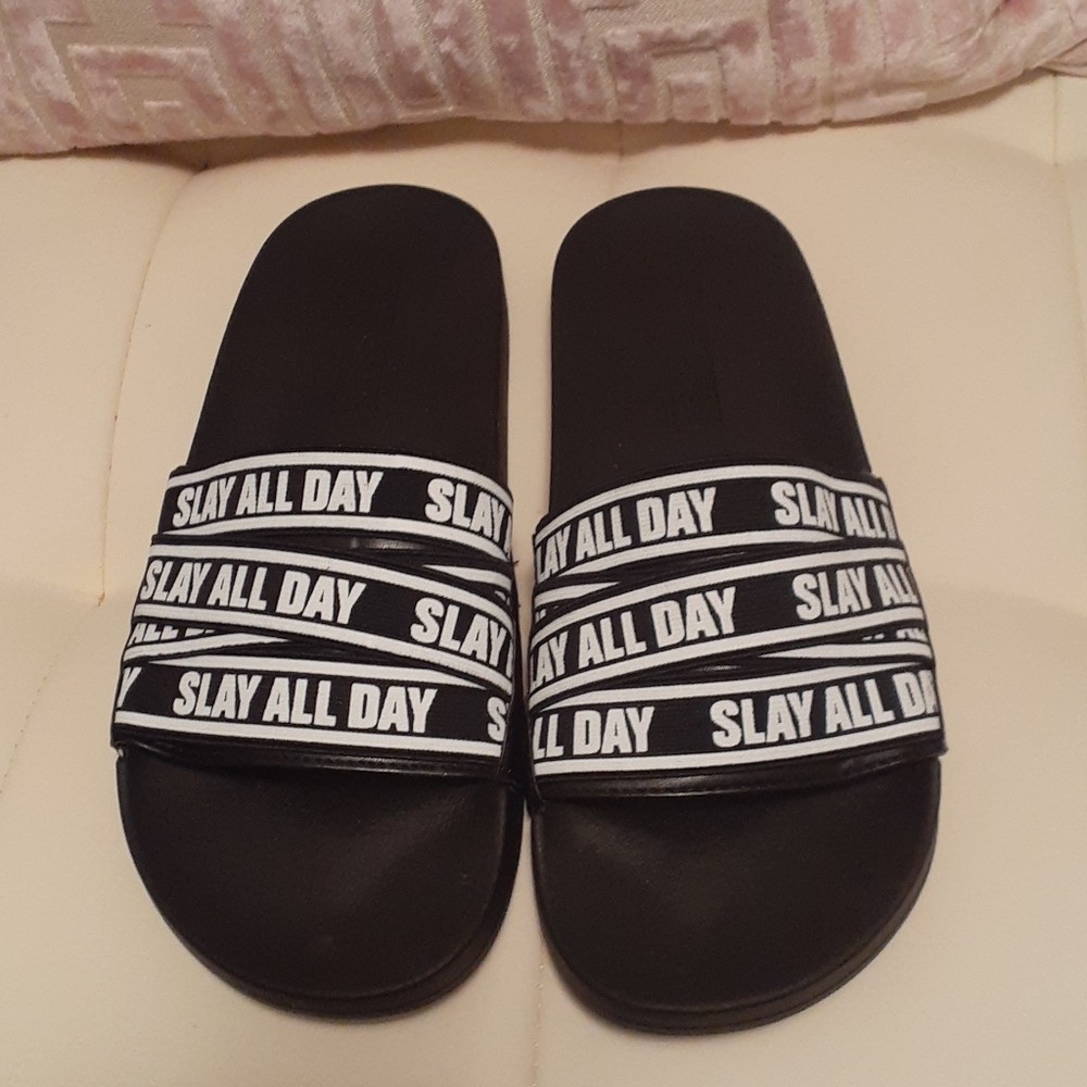 Slay All Day ASOS Slides - Picture 2 of 4